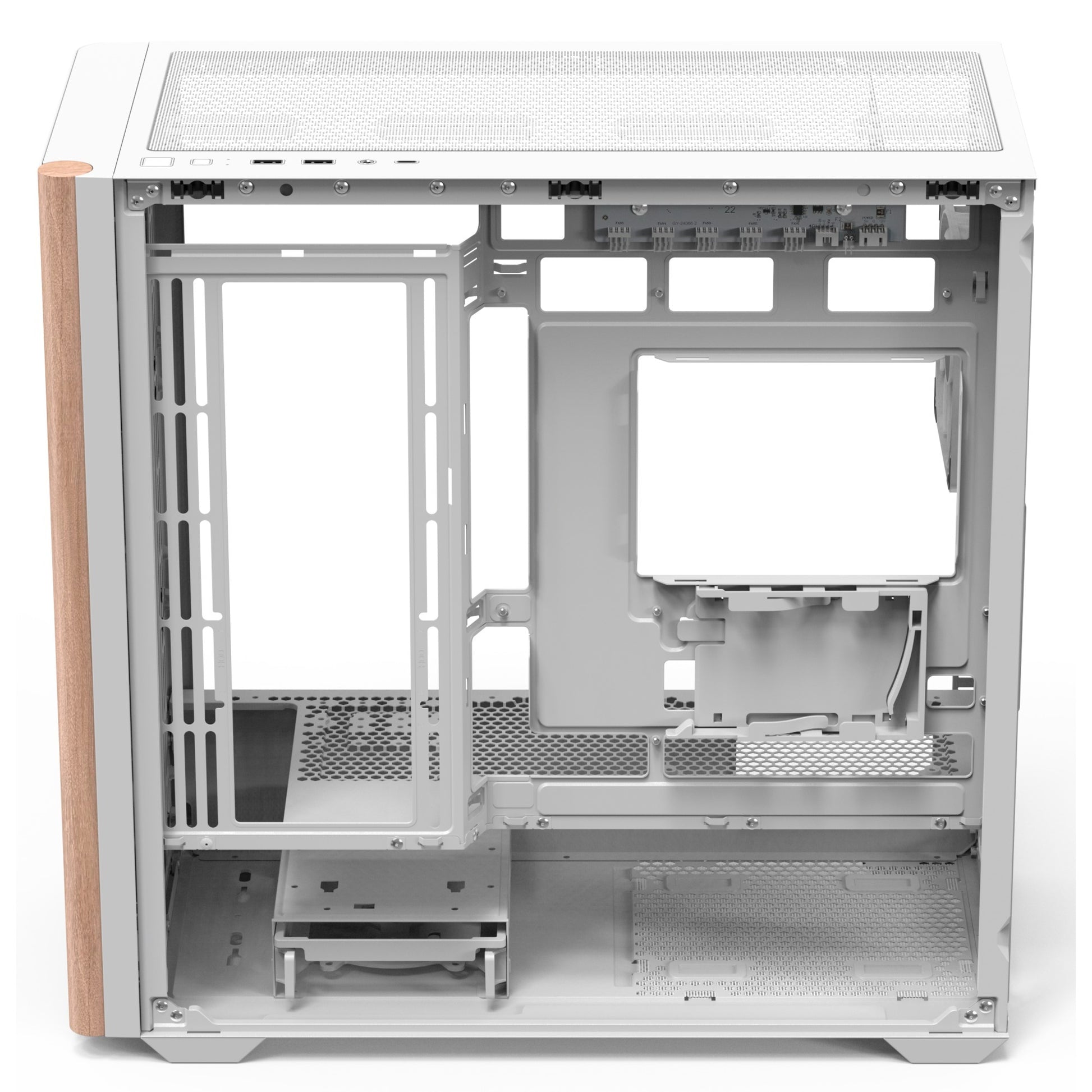 Aerocool b301a mini tower behuizing (wit | 1x usb-a | 1x usb-c | rgb)