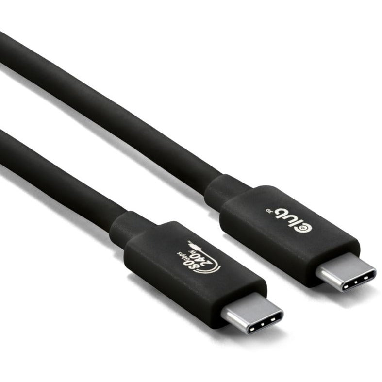 Club 3d usb-c 80gbps certified 240w 8k 240hz kabel (zwart, 1.2m)
