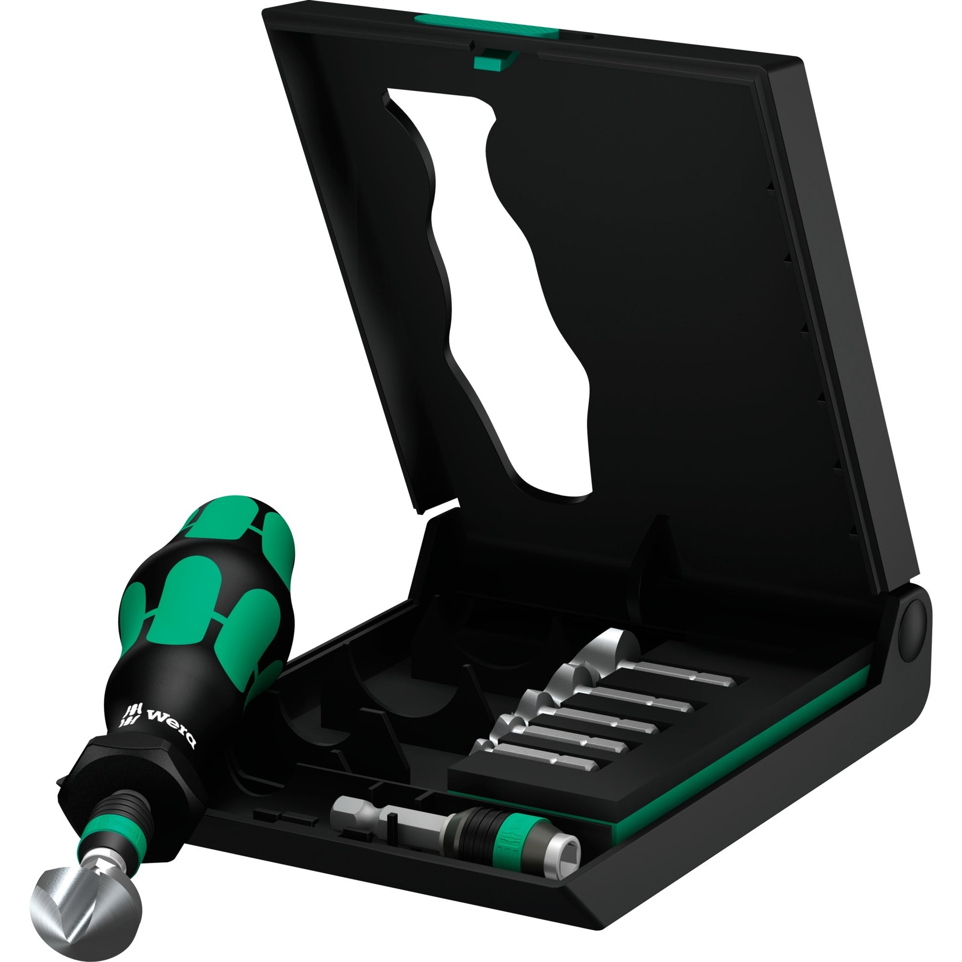 Wera 845 8 verzink bit-set, 8‑delig bitset (zwart groen)