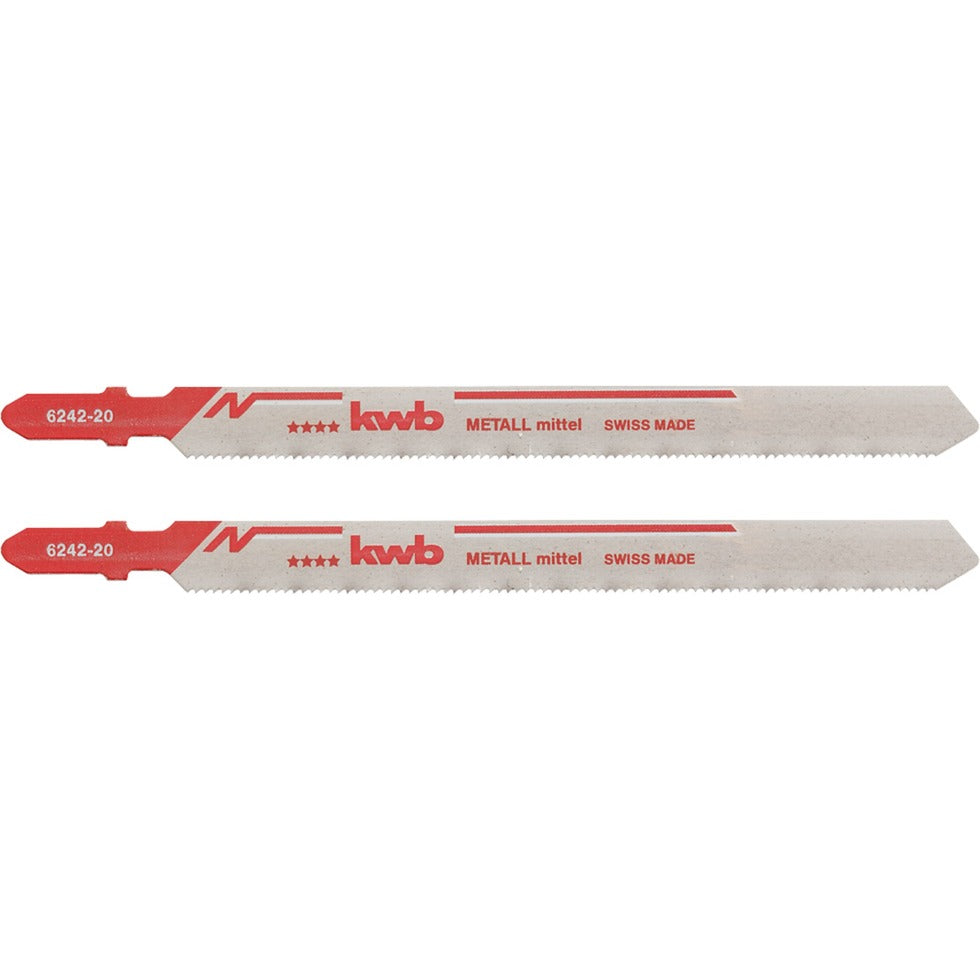 Kwb decoupeerzaagbladen metaalbewerking, hss t-schacht, extra lang 624220 (2 stuks)