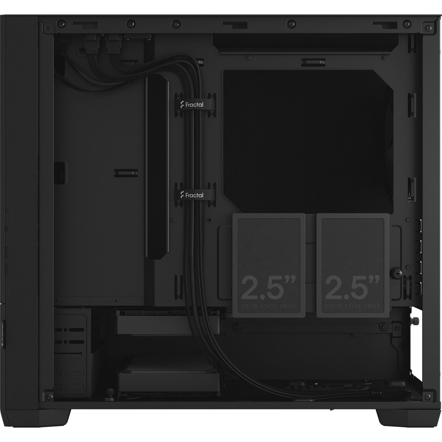 Fractal design pop mini silent black solid midi tower behuizing (zwart | 2x usb-a)