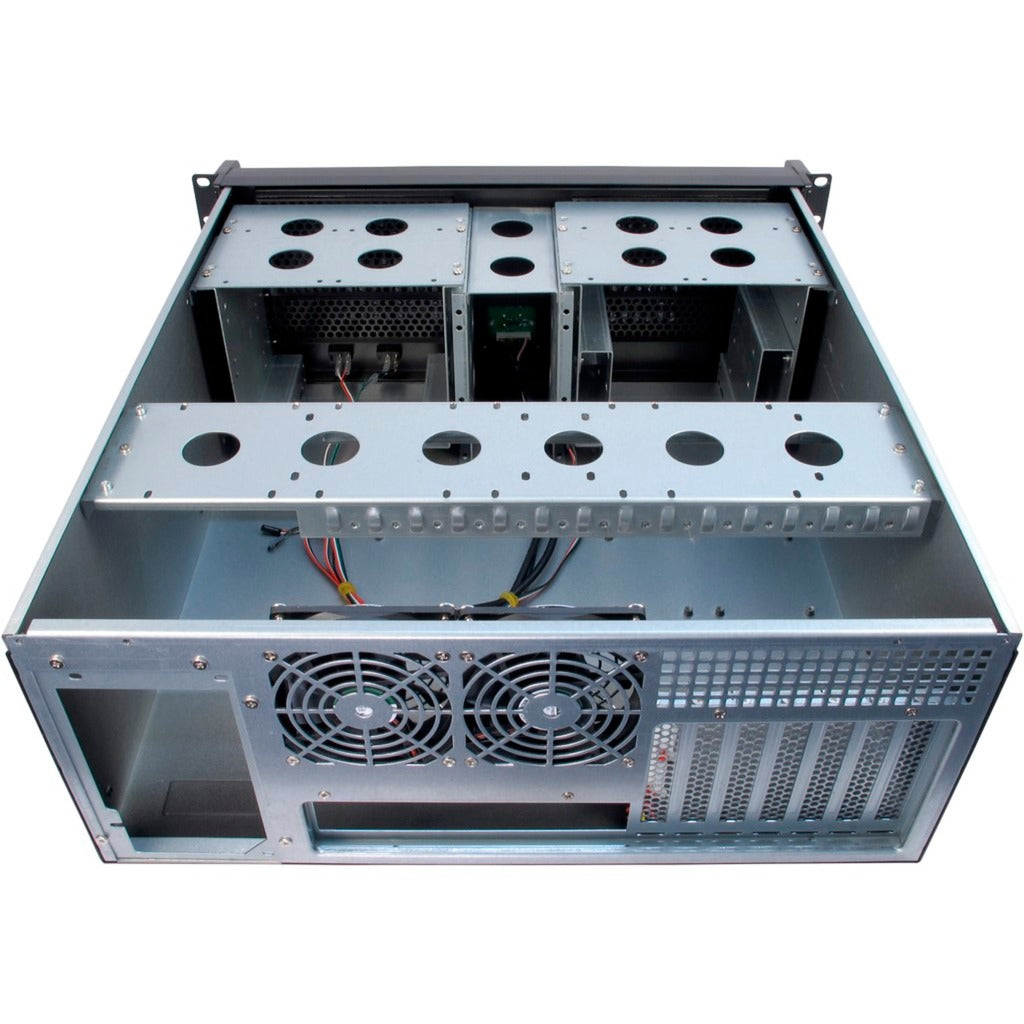Inter-tech 4u-4098-s rack behuizing (zwart | 2x usb-a)