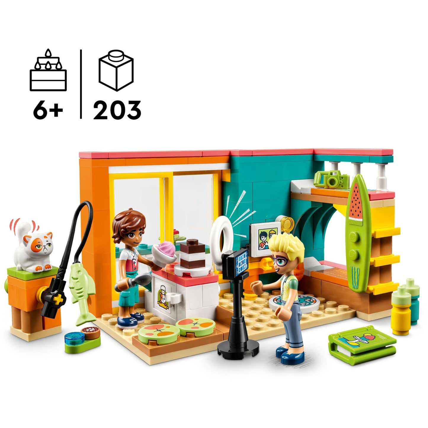 Lego friends - leo’s kamer constructiespeelgoed (41754)