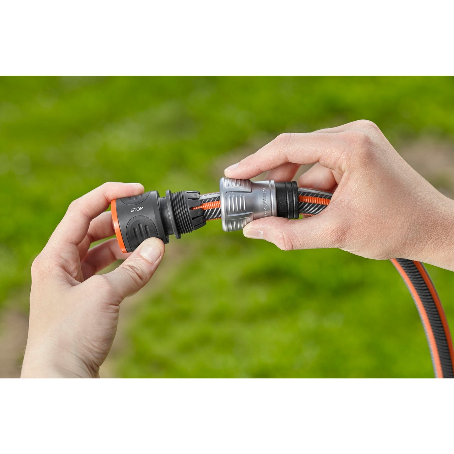 Gardena premium waterstop 13 mm (1 2 ) – 15 mm (5 8 ) slangstuk (grijs zilver, 18253-20)