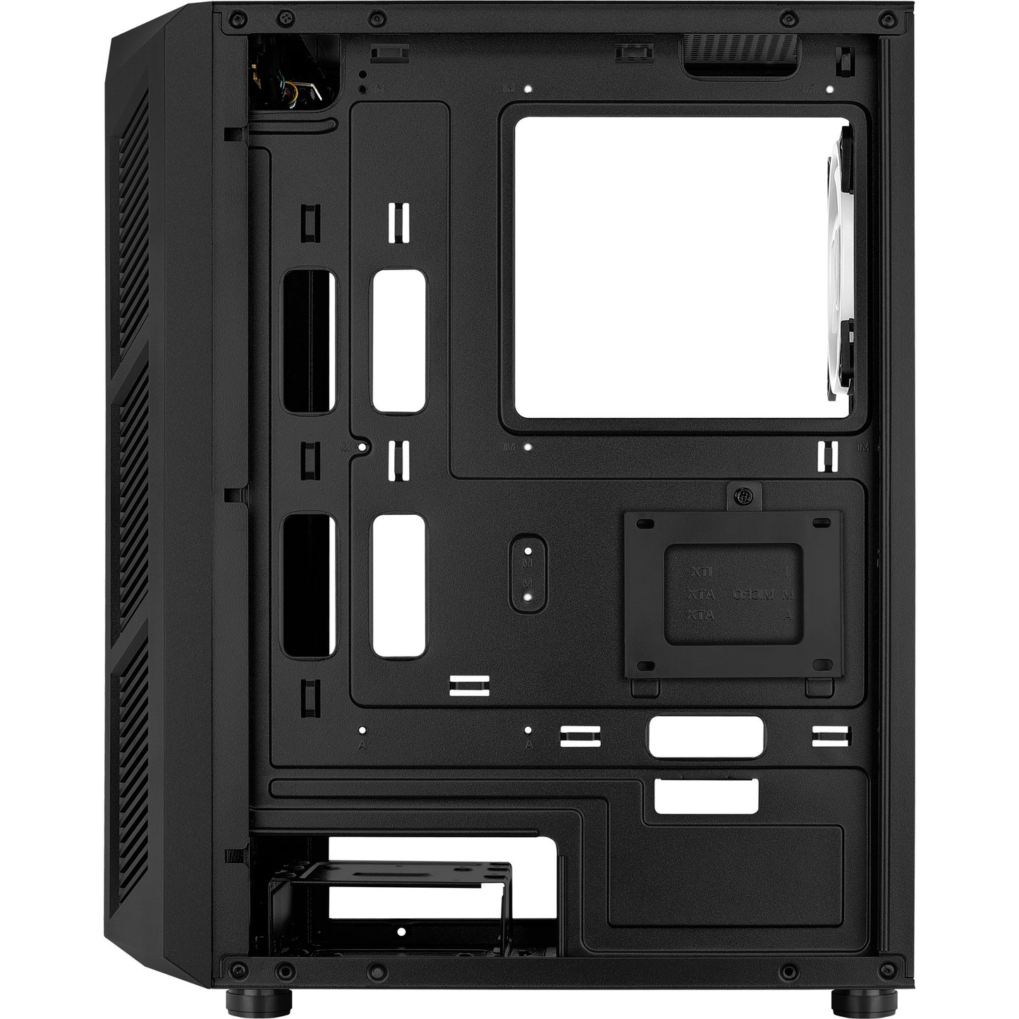 Aerocool prime v2 midi tower behuizing (zwart | 2x usb-a | rgb | window)