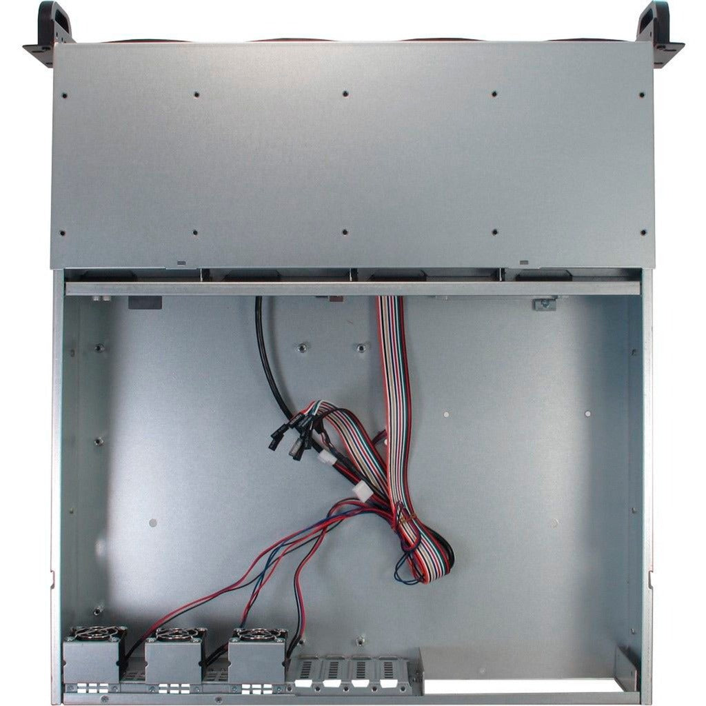 Inter-tech ipc 2u-2404l sata rack behuizing (zwart | 2x usb-a)