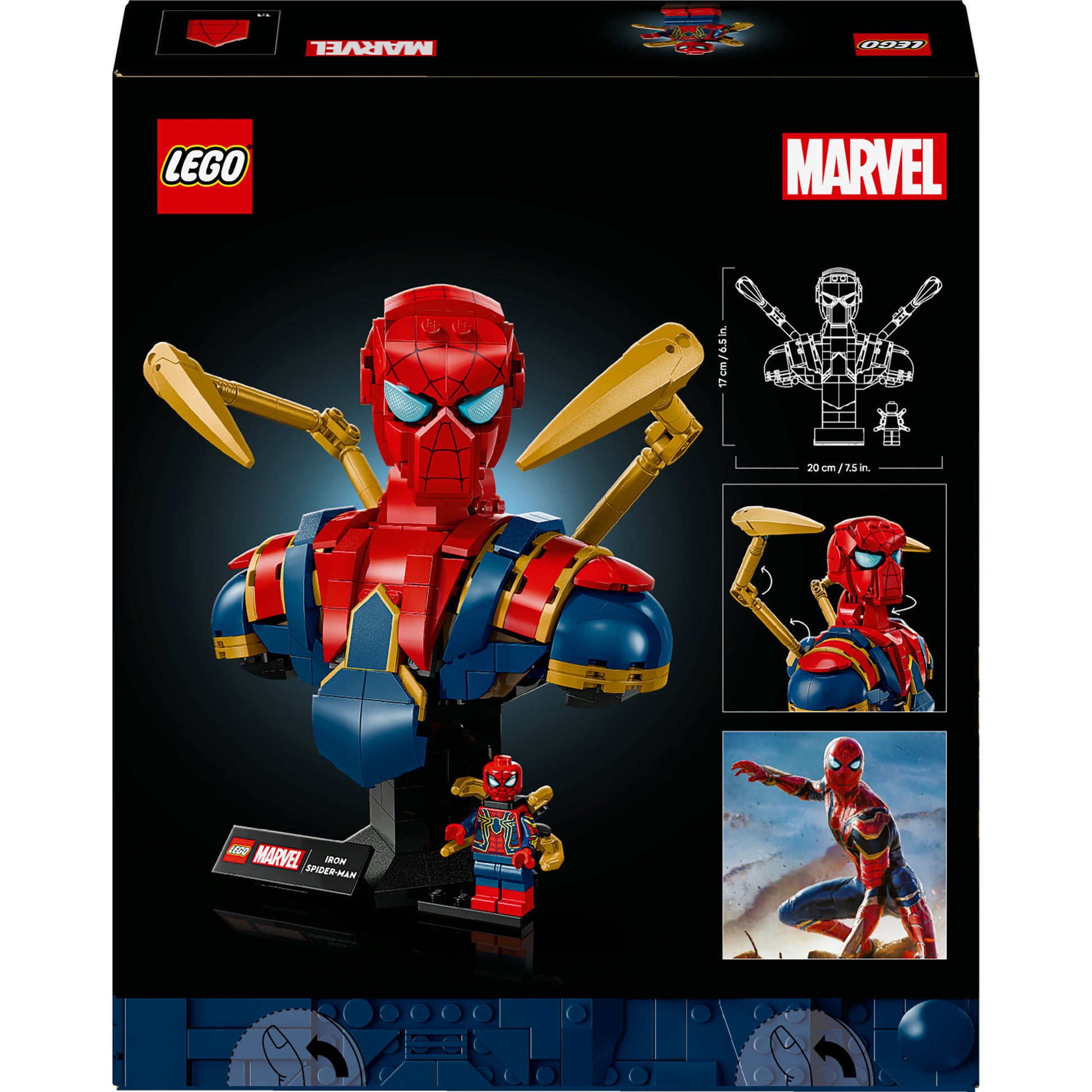 Lego marvel iron spider-man buste - 76326
