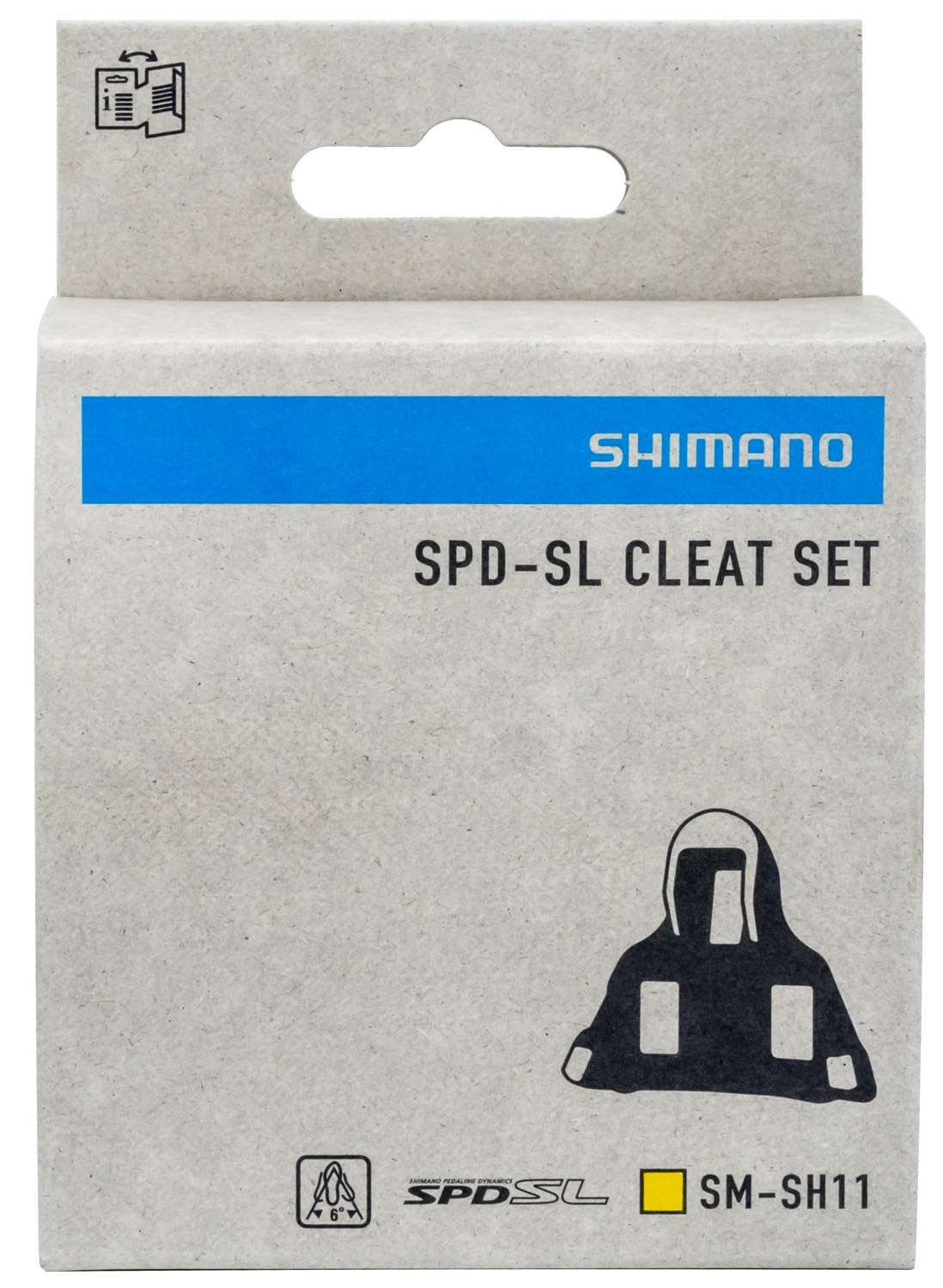 Schoenplaatjes Shimano SM-SH12 SPD-SL met 6 graden speling - geel