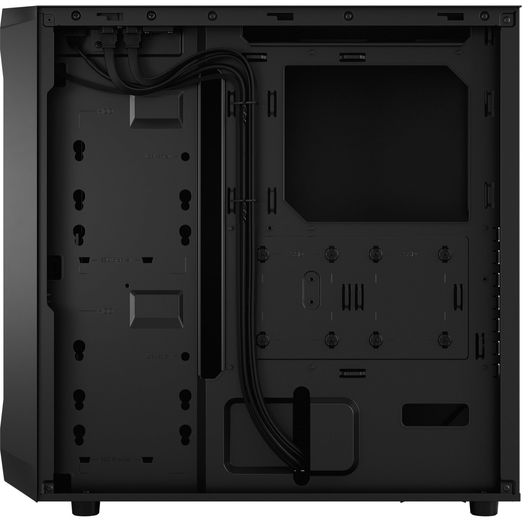 Fractal design focus 2 black solid midi tower behuizing (zwart | 2x usb-a)