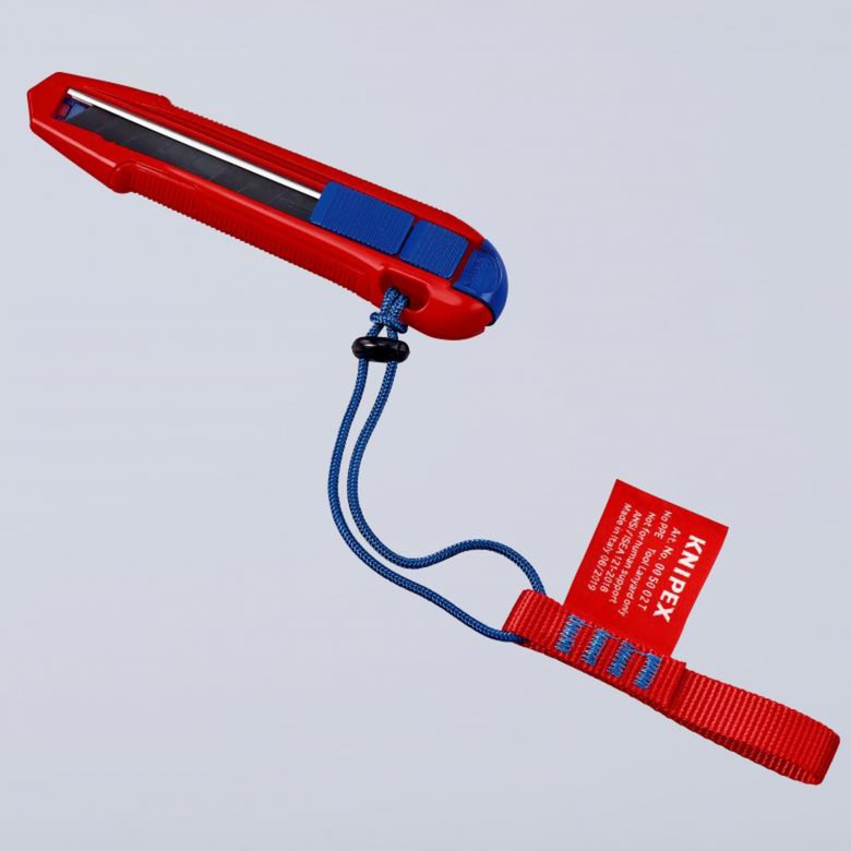 Knipex cutix universele mes stanleymes (rood blauw, incl. 2 mesbladen)