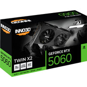 Inno3d geforce rtx 5060 twin x2 8gb grafische kaart (dlss 4, 3x displayport, 1x hdmi 2.1) - afbeelding 3
