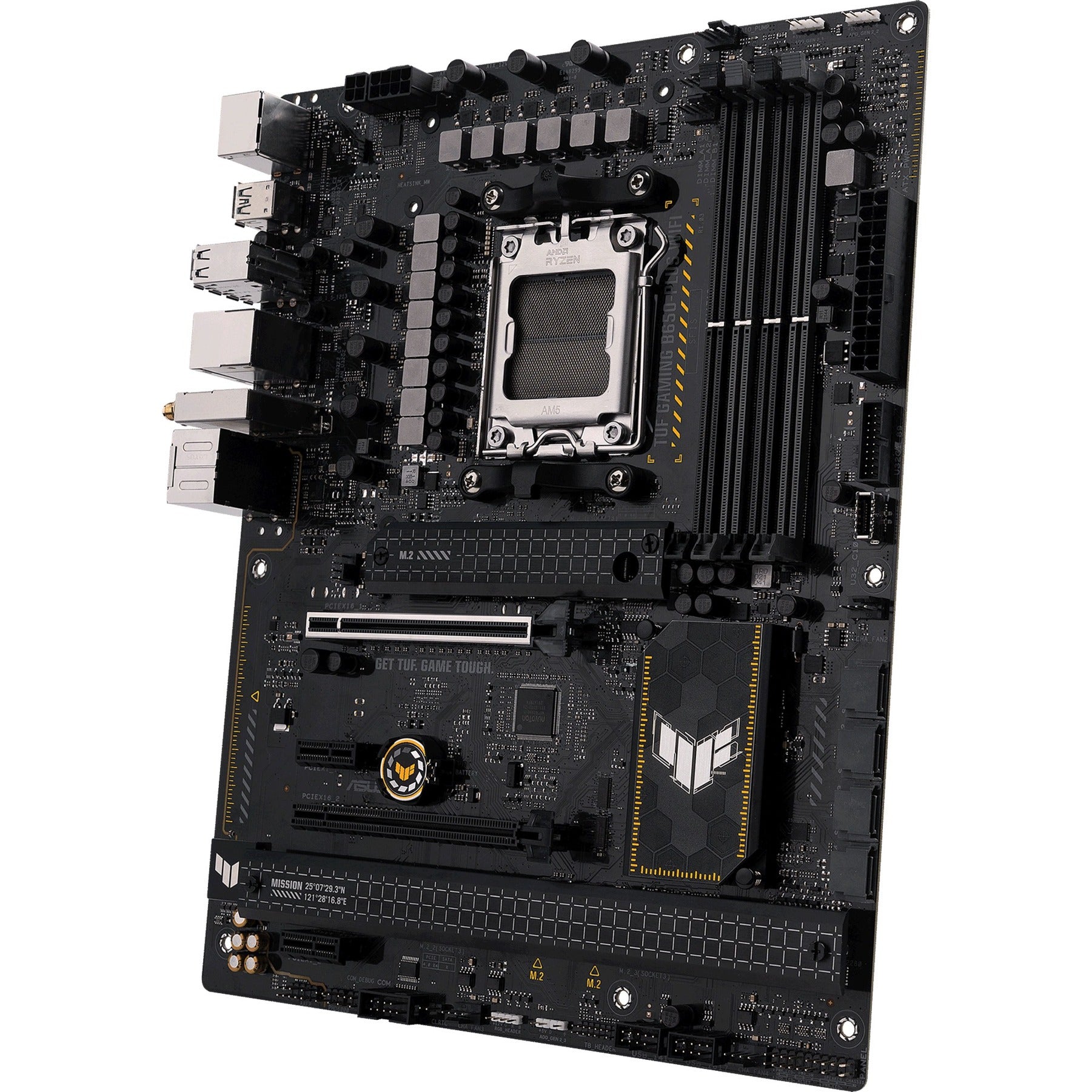 Asus tuf gaming b650-plus wifi socket am5 moederbord (zwart lichtoranje, raid, 2.5gb-lan, wi-fi 6, bt 5.2, sound, atx)
