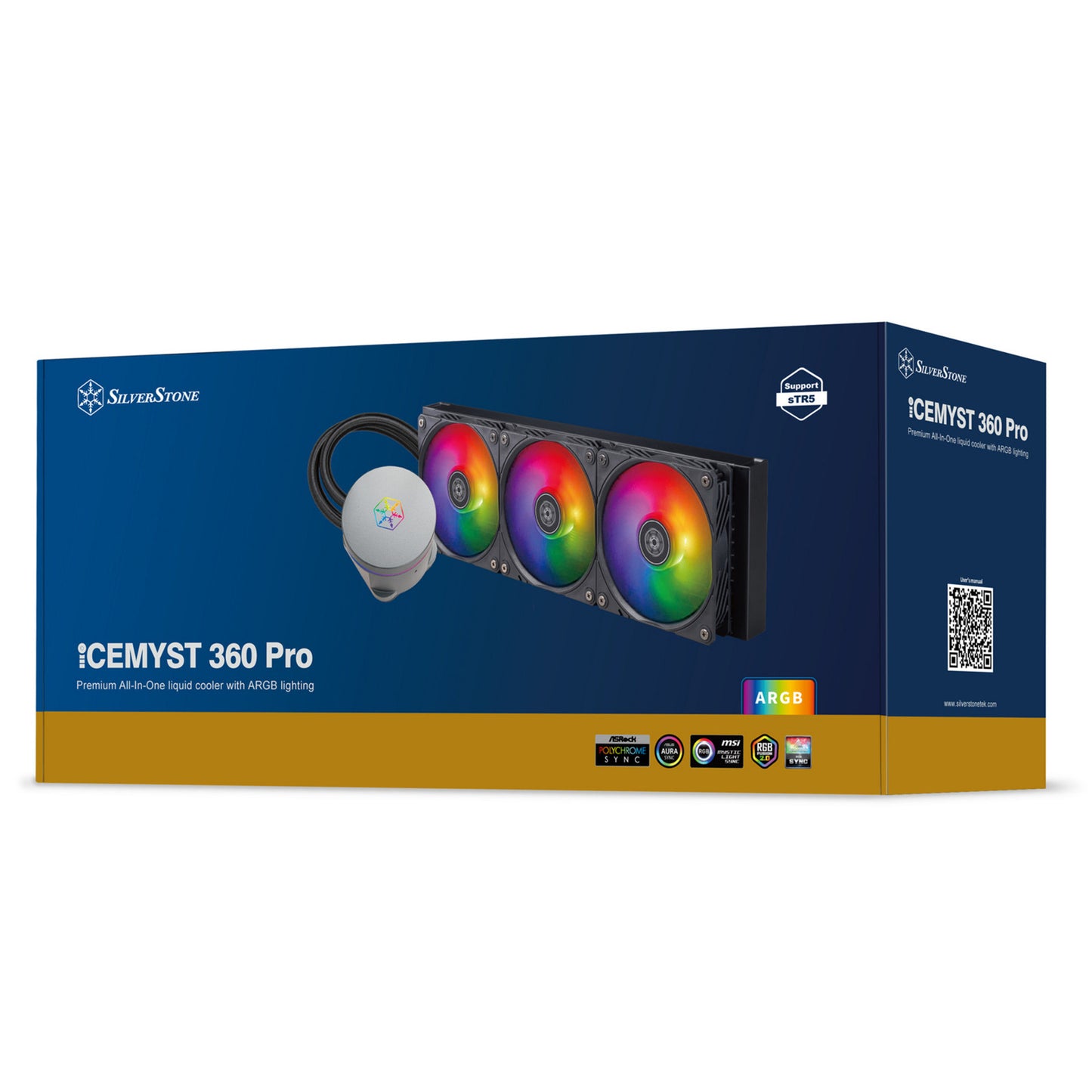 Silverstone icemyst 360 pro waterkoeling (zwart, 4-pin pwm)