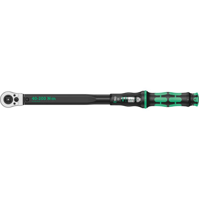 Wera click-torque c 3 push r l instelbare draaimomentsleutel (zwart groen, 40-200 nm)
