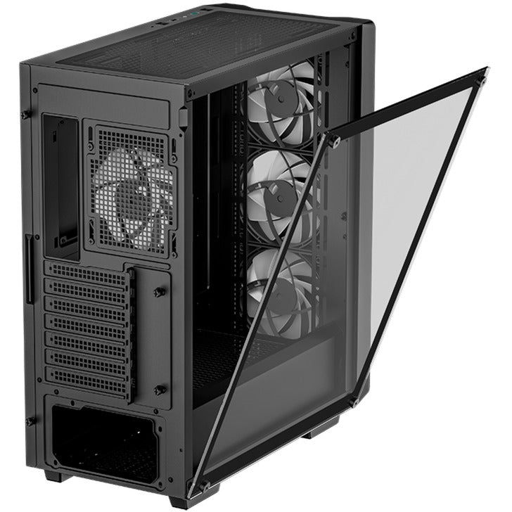 Deepcool cc560 argb v2 midi tower behuizing (zwart | 2x usb-a | rgb | tempered glass)