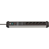 Brennenstuhl premium-protect-line, stekkerdoos 6-voudig met overspanningsbeveiliging (3m kabel, met schakelaar, made in germany) - afbeelding 1