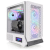 Thermaltake ceres 300 tg argb snow midi tower behuizing (wit | 2x usb-a | 1x usb-c | rgb | tempered glass)