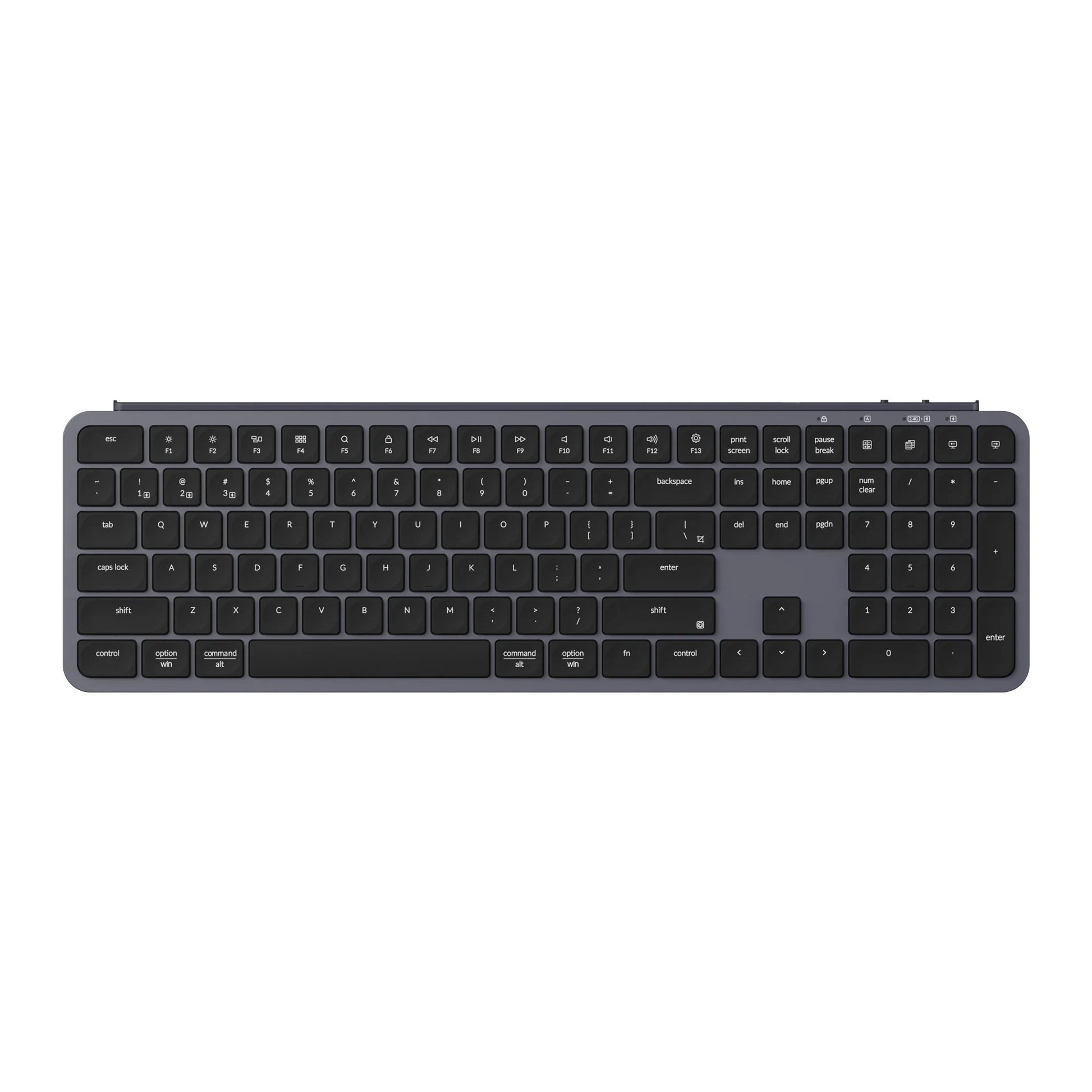 Keychron b6 pro-k1 toetsenbord (zwart, us lay-out (qwerty), scissor switches, 100%, abs, 2.4 ghz | bluetooth 5.2 | usb-c)