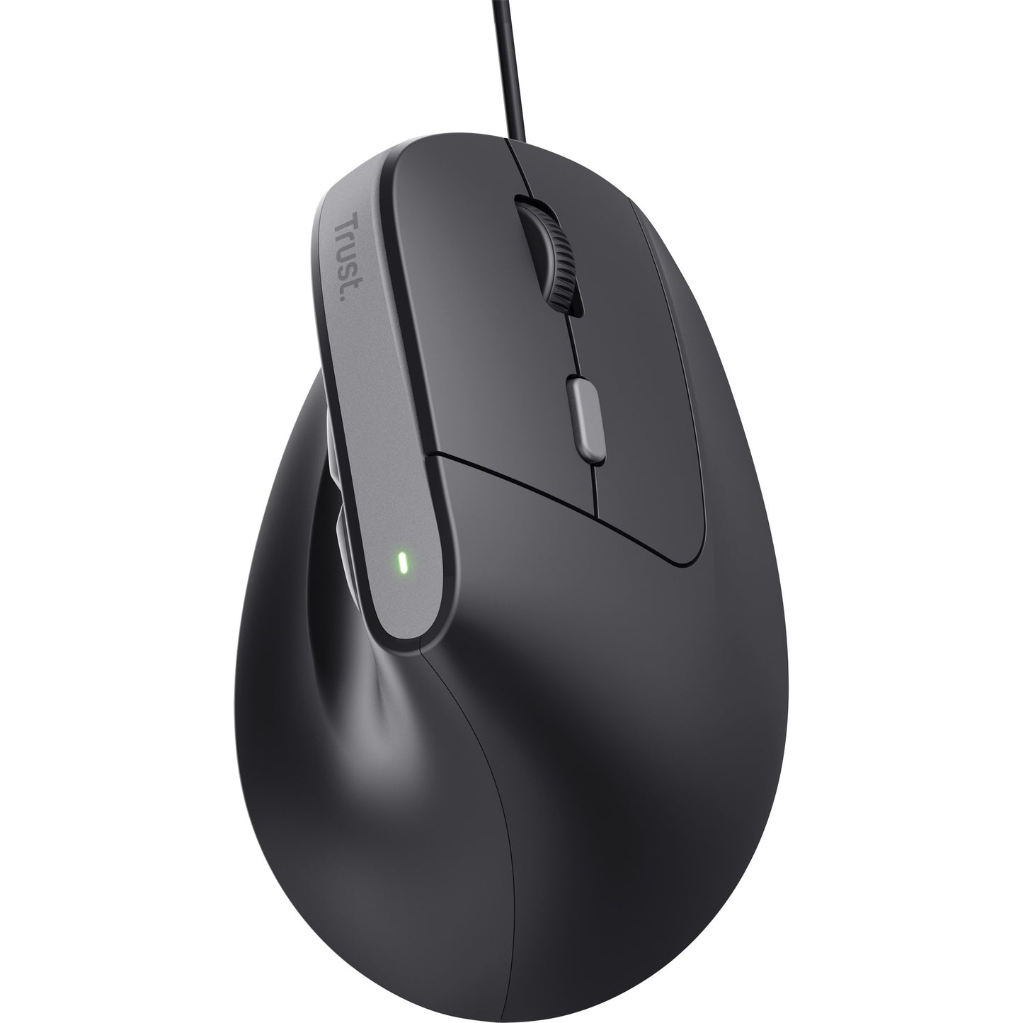 Trust bayo ii bedrade ergonomische muis (zwart, 800 dpi - 2400 dpi)