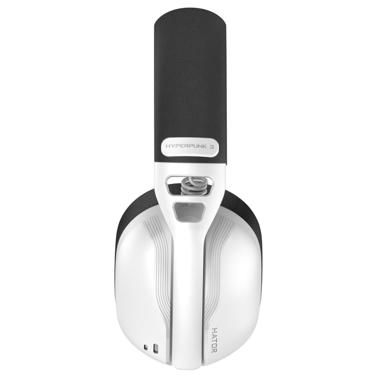Hator hyperpunk 3 wireless over-ear gaming headset (wit, 2.4ghz bluetooth 5.4 usb-c)