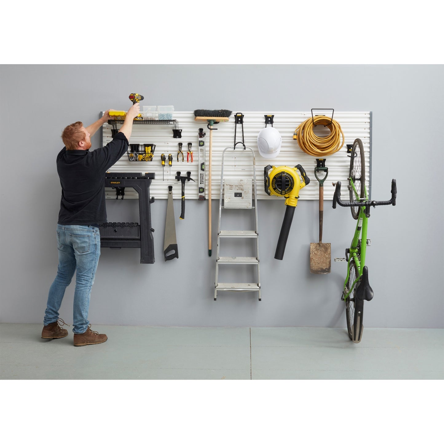 Stanley track wall - connector, 4 stuks koppeling
