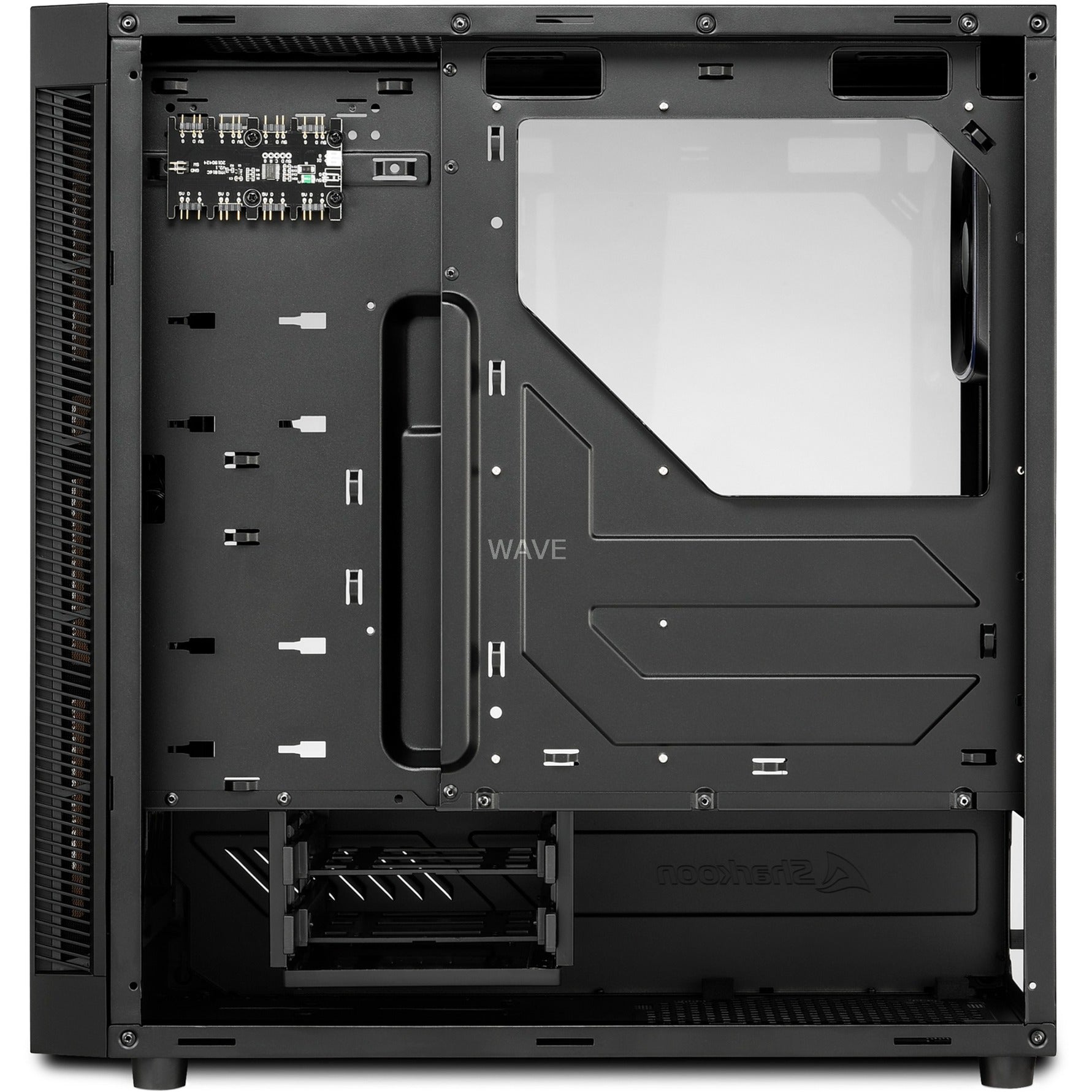 Sharkoon tg6 rgb midi tower behuizing (zwart | 4x usb-a | rgb | tempered glass)