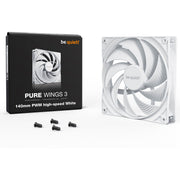 Be quiet! pure wings 3 pwm high-speed case fan (wit, 140 x 140 x 25 mm) - afbeelding 3