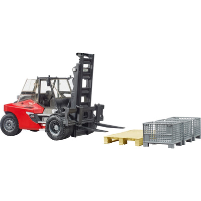 Bruder linde ht160s heftruck met pallet en 3 palletkooien modelvoertuig (02513)