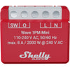 Shelly qubino wave 1pm mini relais (rood wit, 1-kanaals, z-wave)