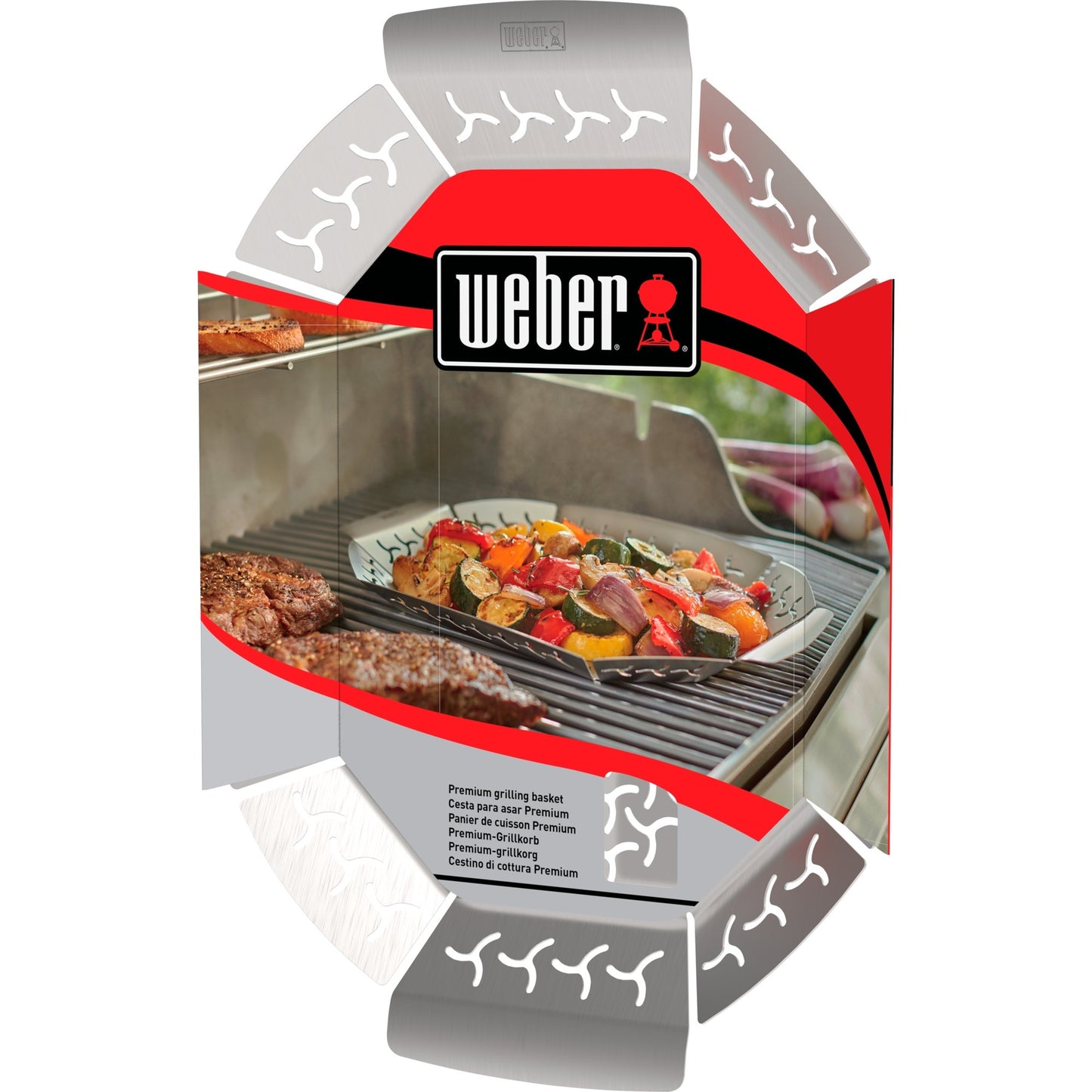 Weber premium grillkorf groentekorf (roestvrij staal)