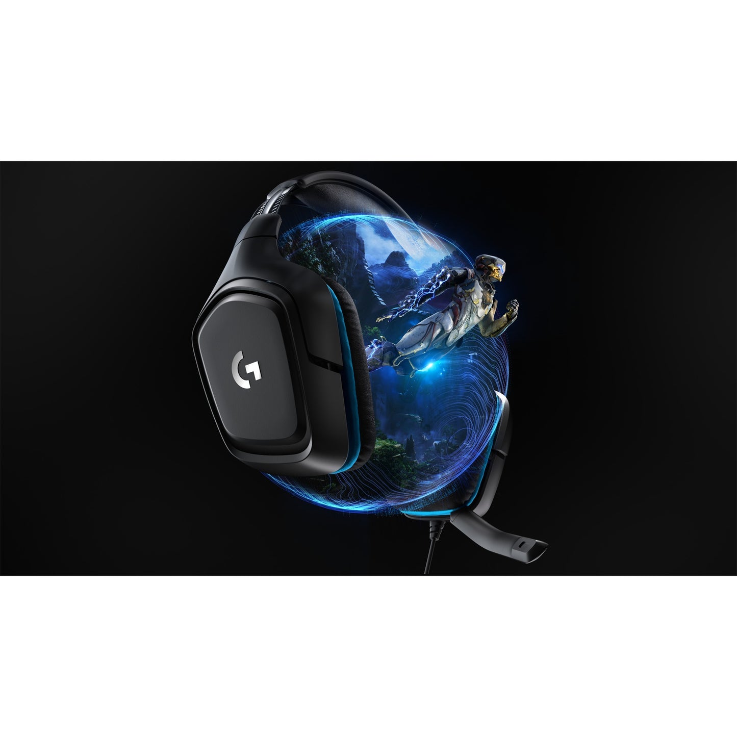 Logitech g432 7.1 surround sound wired over-ear gaming headset (zwart blauw, pc, playstation 4, playstation 5, xbox one, xbox series x|s, nintendo switch)