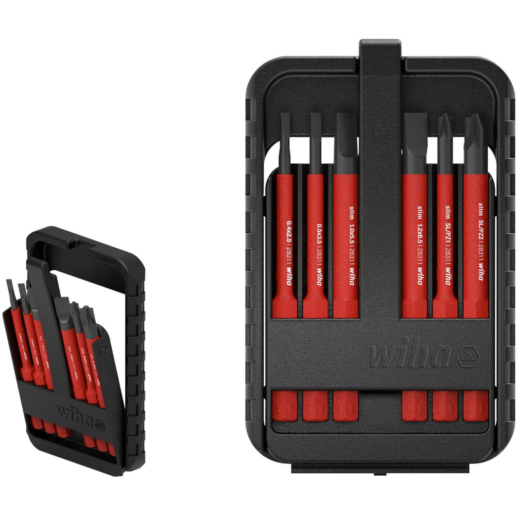 Wiha bitset slimbit electric (rood, 6-delig in slimbit-box)