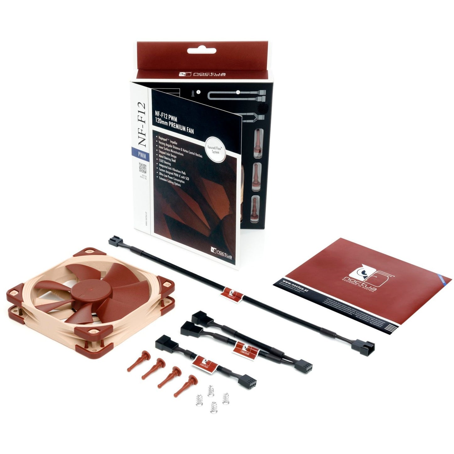 Noctua nf-f12 pwm case fan (lichtbruin, 120 x 120 x 25 mm)