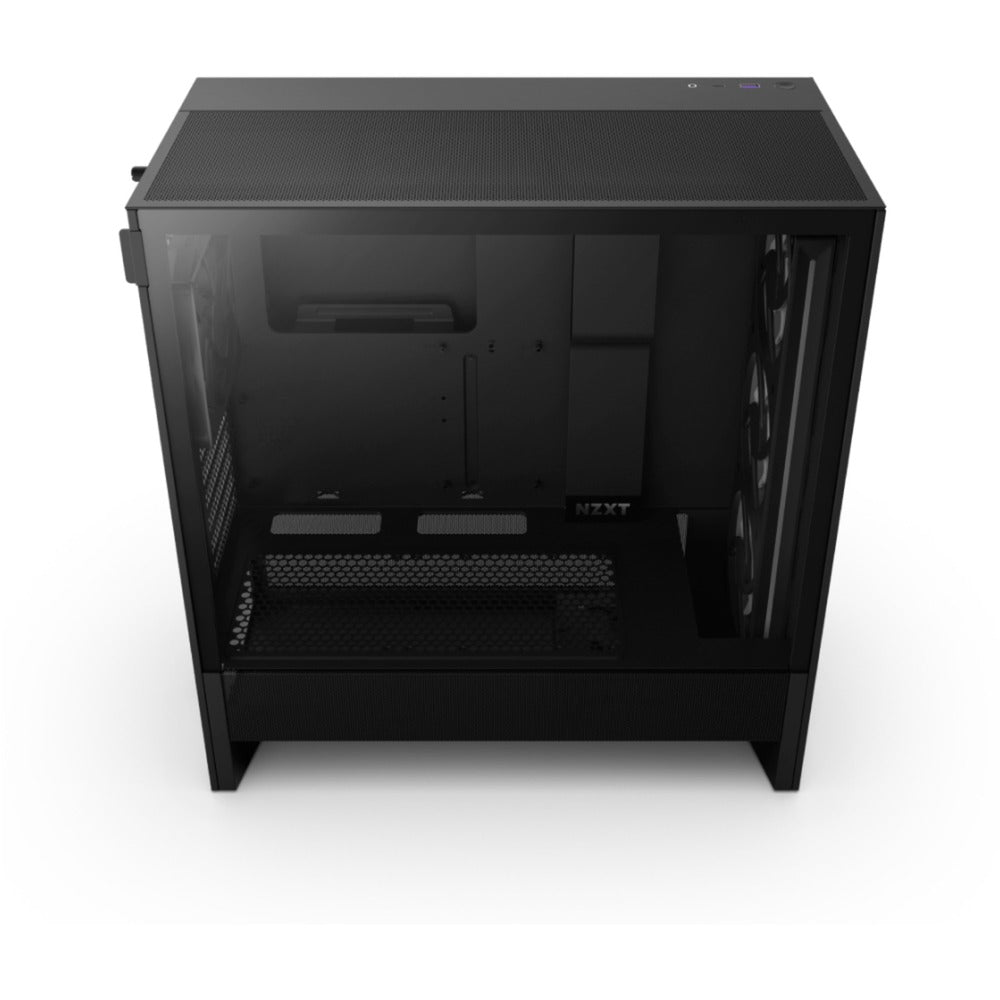 Nzxt h5 flow rgb v2 midi tower behuizing (zwart | 1x usb-a | 1x usb-c | rgb | tempered glass)