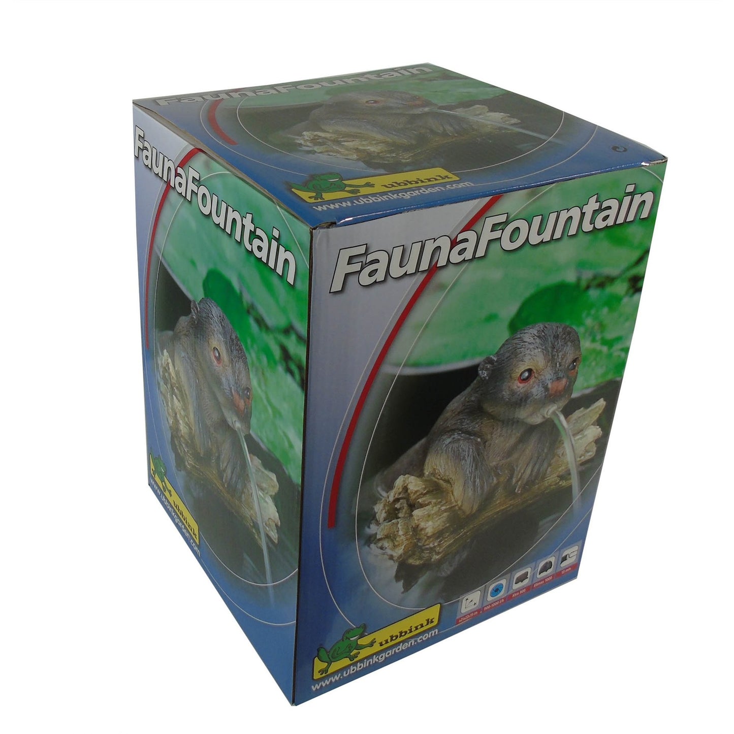 Ubbink drijvende spuitfiguur otter op boomstam waterornament