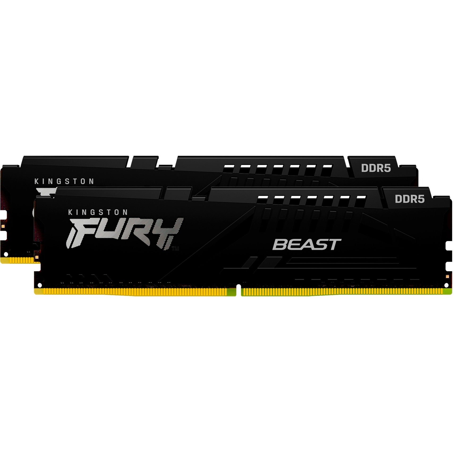 Kingston fury beast 64 gb ddr5-6000 (2x 32 gb) werkgeheugen (zwart, kf560c30bbek2-64, xmp 3.0, expo 1.1)