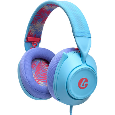 Powera lucidsound ls10 bedrade gamingheadset - oceaangolven over-ear gaming headset (lichtblauw paars, playstation 5, playstation 4, xbox series x|s, xbox one, pc, mobiel)