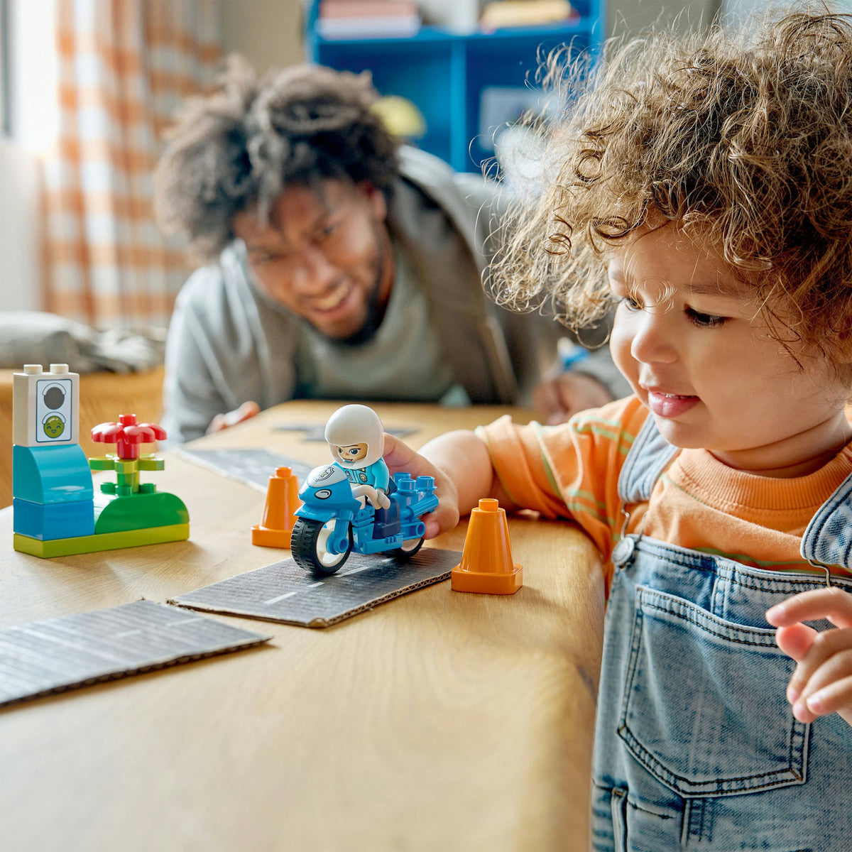Lego duplo town - blauwe politiemotor educatief montessori speelgoed voor kinderen - 10471