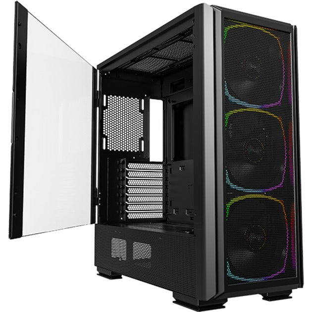 Montech sky two gx midi tower behuizing (zwart | 2x usb-a | 1x usb-c | window)