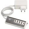 Brennenstuhl estilo meervoudige usb-lader (wit roestvrij staal)