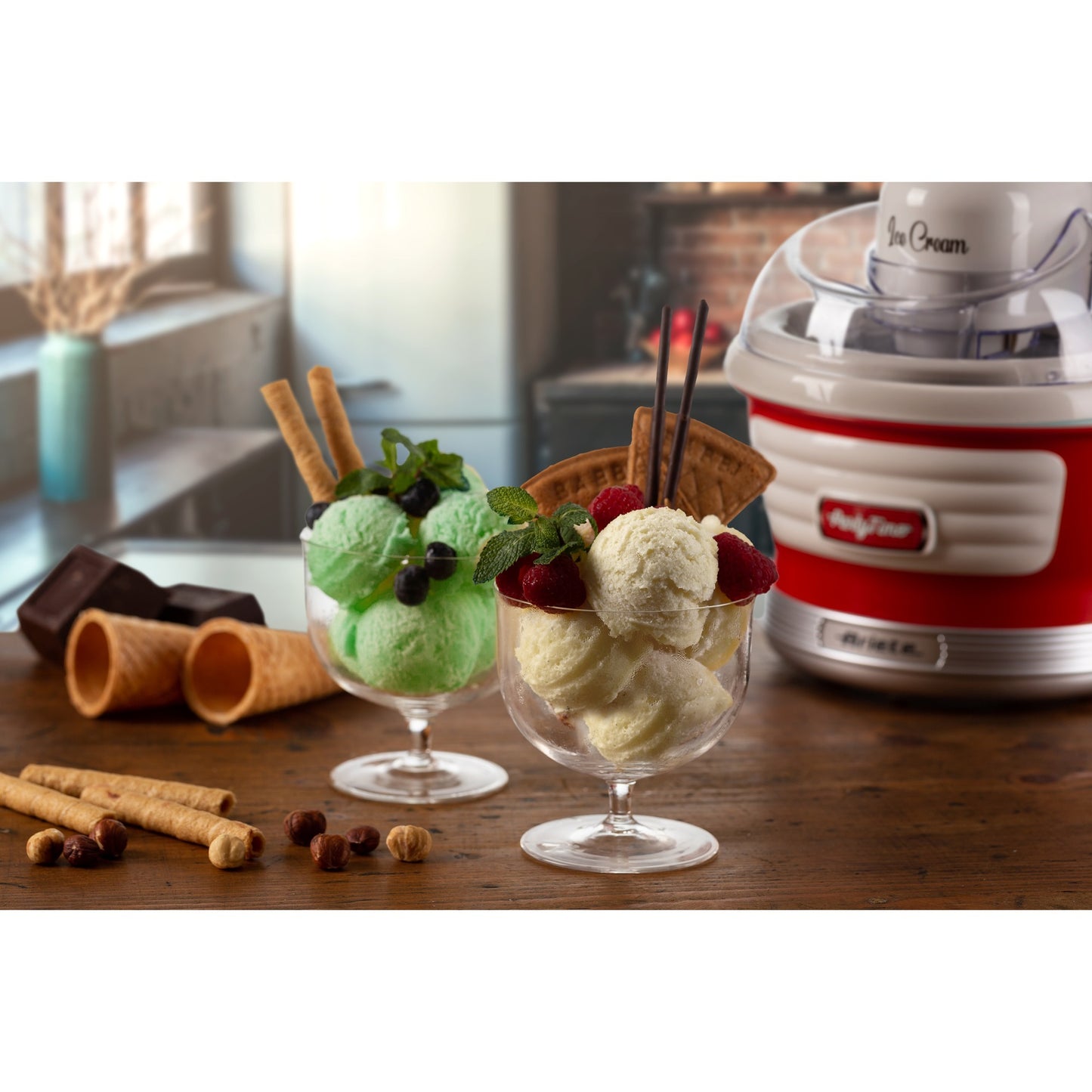 Ariete party time ijsmachine 0643 00 (rood wit)