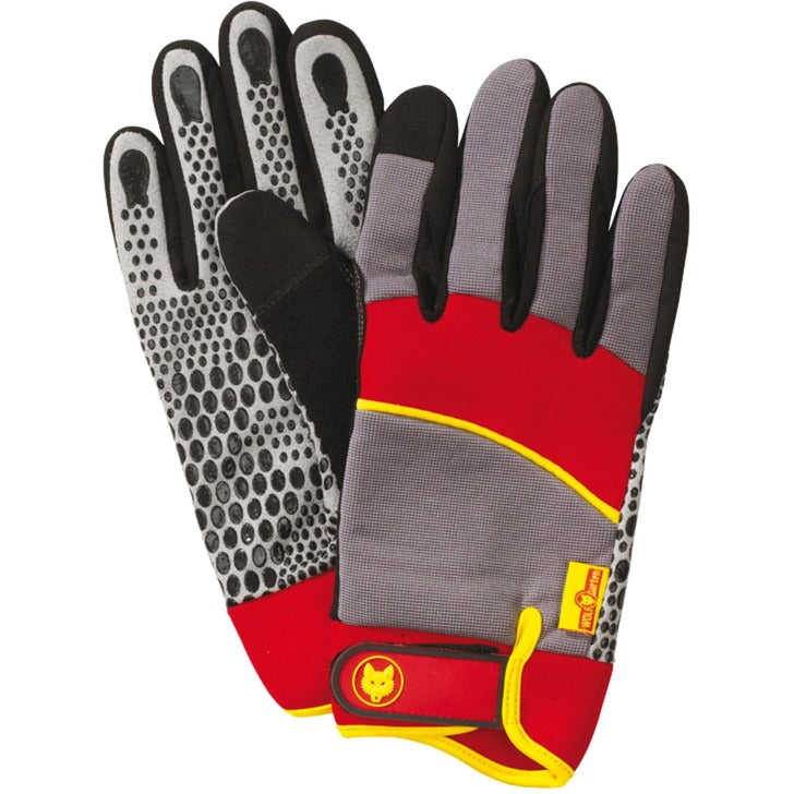 Wolf-garten machinehandschoen gh-m 10 - maat 10 - large - anti-slip coating - verstelbaar manchet - ademend materiaal