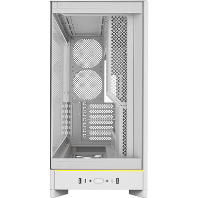 Montech hs02 midi tower behuizing (wit | 2x usb-a | 1x usb-c | rgb | tempered glass)