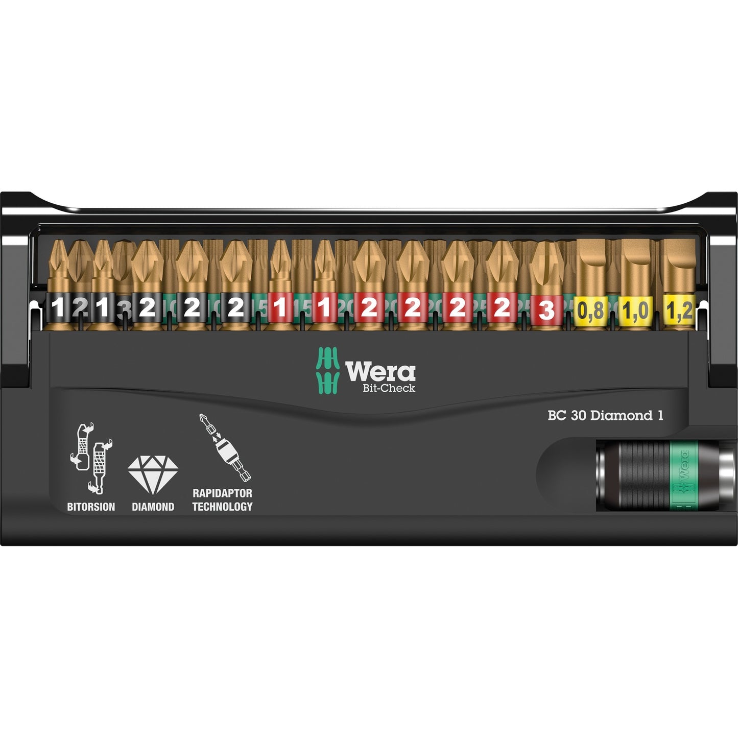 Wera bit-check 30 diamond 1 bitset (bithouder en bits)