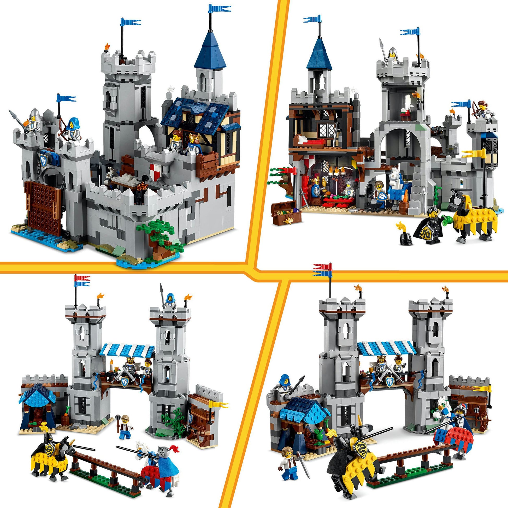 Lego creator 3-in-1 - middeleeuws kasteel met ridders te paard constructiespeelgoed (31168)