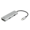 Act connectivity usb-c 4k multiport adapter voor 2 hdmi schermen, usb-a datapoort (aluminium)