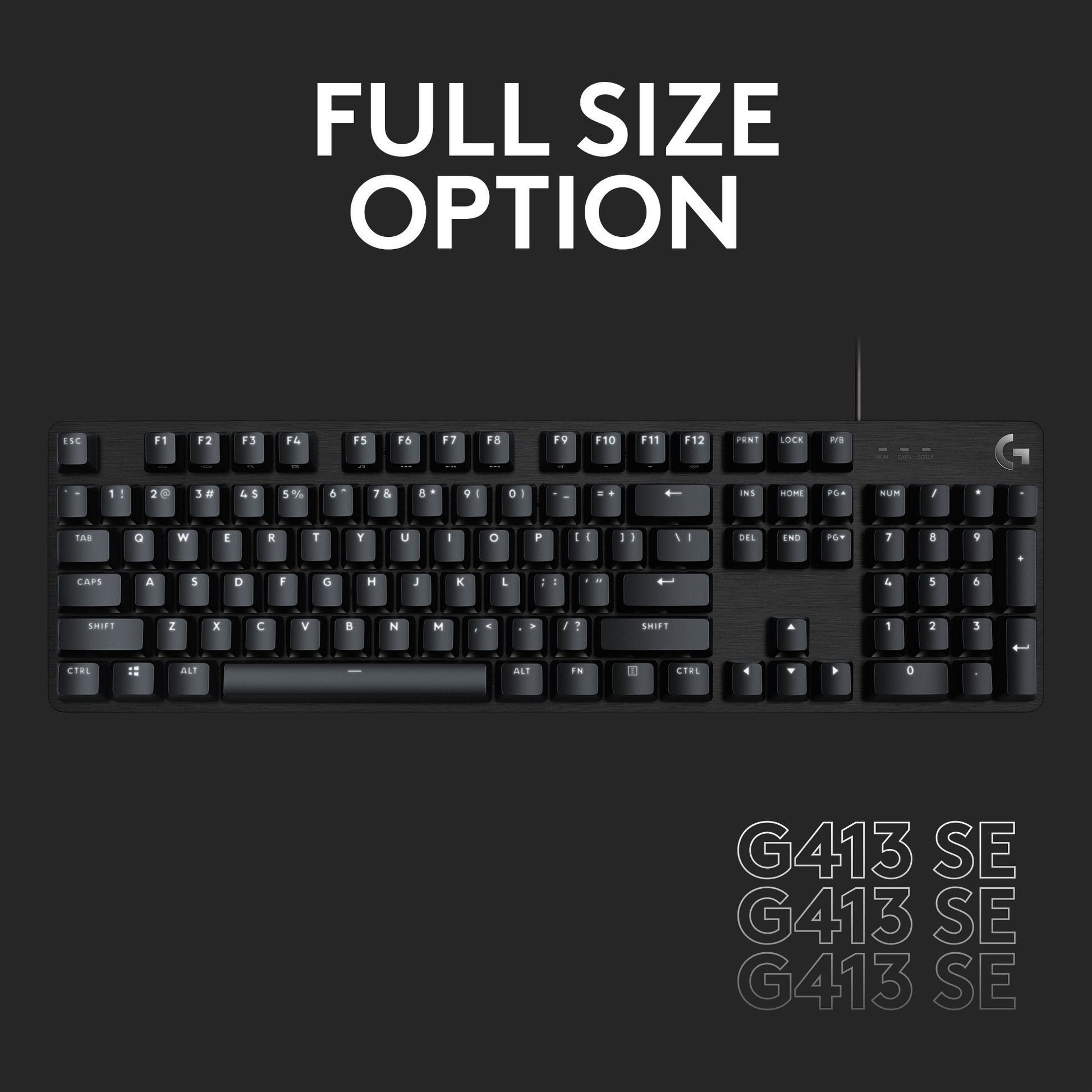 Logitech g413 tkl se mechanisch gaming toetsenbord (zwart, us-international lay-out (qwerty), gl tactile, 80% (tkl))