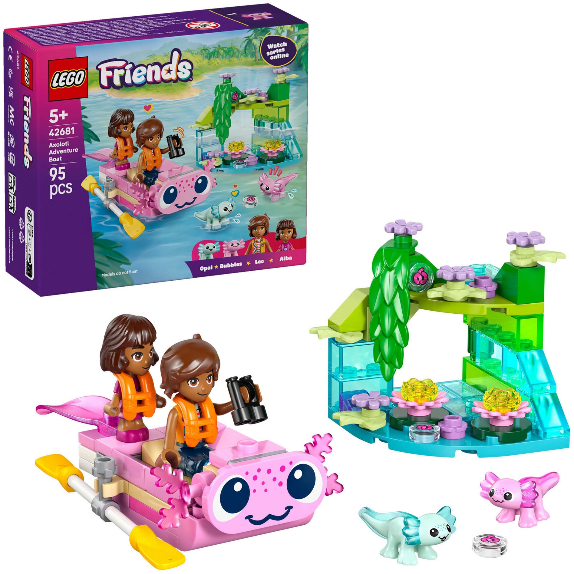 Lego friends axolotl avontuur boot bouwset - speelgoed - 42681