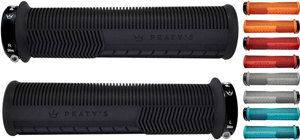 Peaty's monarch grips mushroom lock-on handlebar grips