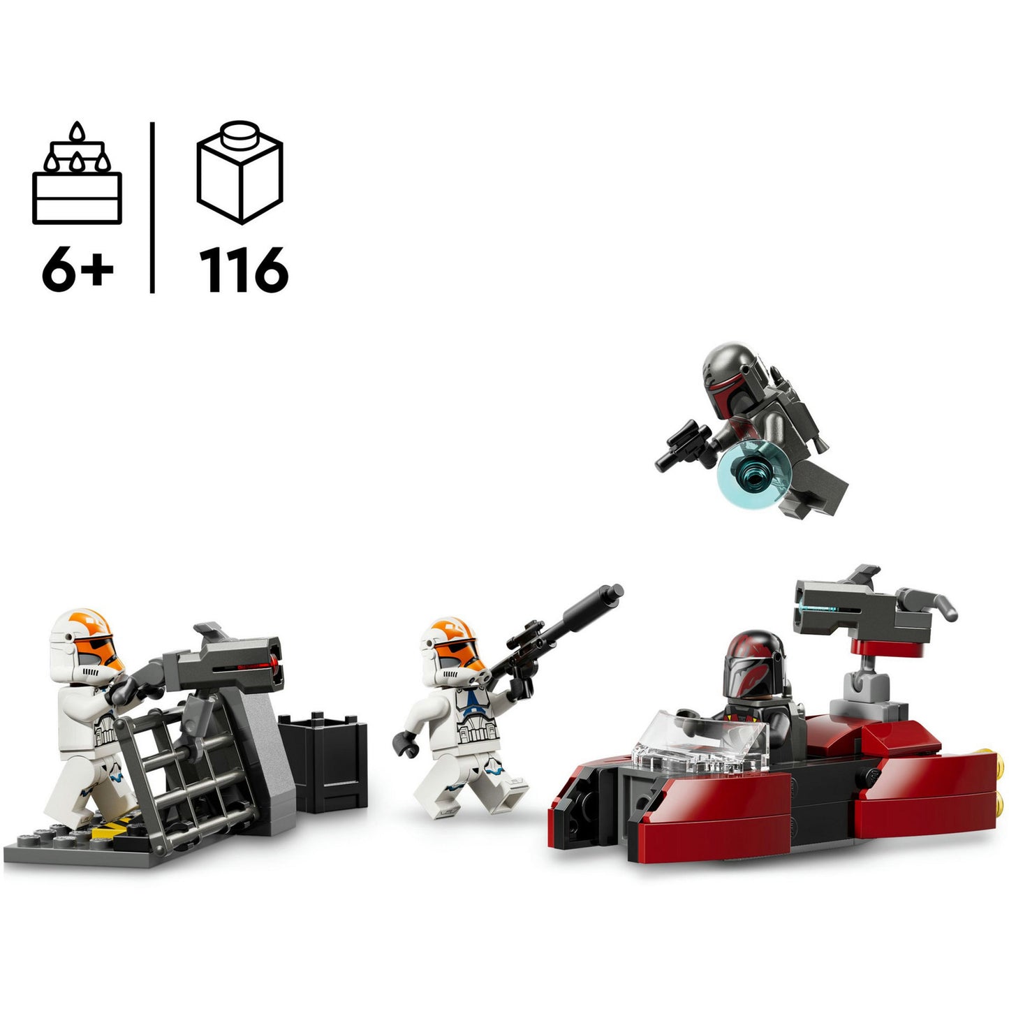 Lego star wars beleg van mandalore battle pack - cadeau voor jongens vanaf 6 jaar - 75449